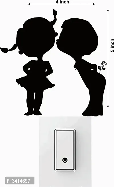 Cute Loving Coupels Switch Board Wall Sticker-thumb2