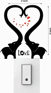 Cute Loving Coupels Switch Board Wall Sticker-thumb2