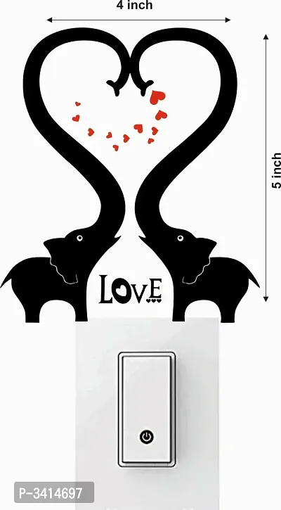 Cute Loving Coupels Switch Board Wall Sticker-thumb3