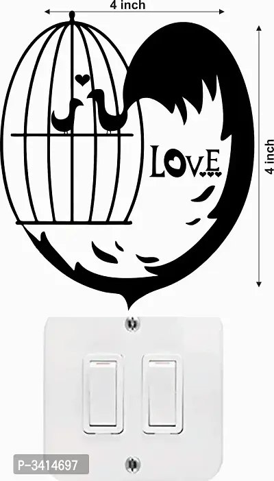 Cute Loving Coupels Switch Board Wall Sticker-thumb4