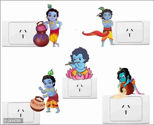 Bal Shree Krishna Switch Board Wall Sticker-thumb0