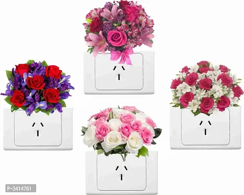 Colourful Flower Switch Board Wall Sticker