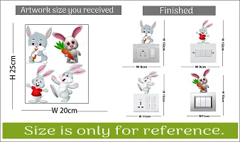 cute rabbits Wall Sticker Standard PVC Vinyl-thumb2