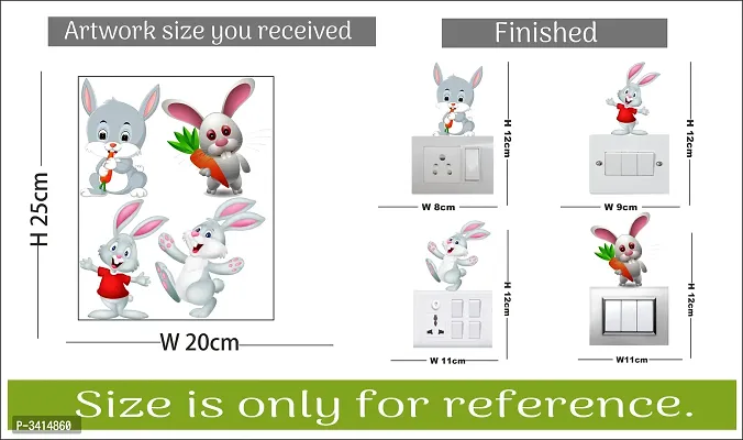 cute rabbits Wall Sticker Standard PVC Vinyl-thumb3