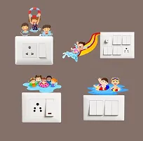 Switch Board Sticker -  Kids Playing In A Pool Wall Decorative - Switch Panel Stickers-thumb1