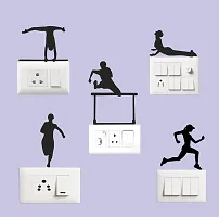 Switch Board Sticker -  Playing People Wall Decorative - Switch Panel Stickers-thumb1