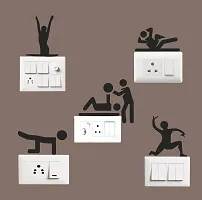 Switch Board Sticker -  Playing People Wall Decorative - Switch Panel Stickers-thumb1