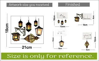 Switch Board Sticker -  Hanging Traditional Lamps Wall Decorative - Switch Panel Stickers-thumb2