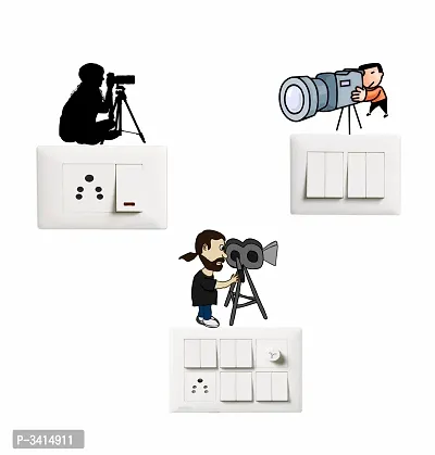 Switch Board Sticker -  People On Photoshoot Wall Decorative - Switch Panel Stickers