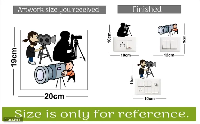 Switch Board Sticker -  People On Photoshoot Wall Decorative - Switch Panel Stickers-thumb3