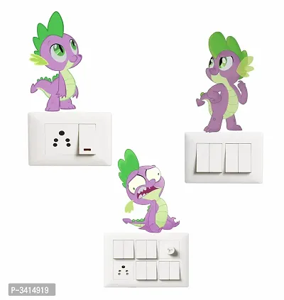 Switch Board Sticker - Decorative Cartoon Dinosaur Wall Decorative - Switch Panel Stickers