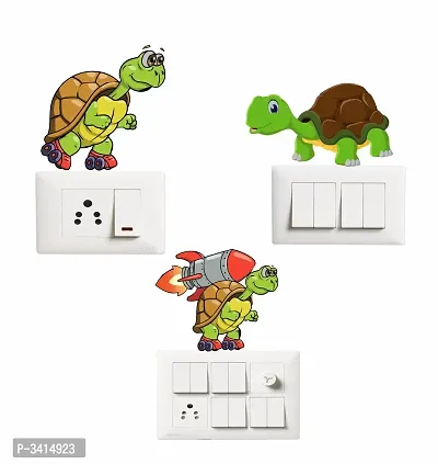 Switch Board Sticker - Decorative Funny Tortoise Wall Decorative - Switch Panel Stickers