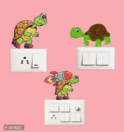 Switch Board Sticker - Decorative Funny Tortoise Wall Decorative - Switch Panel Stickers-thumb2