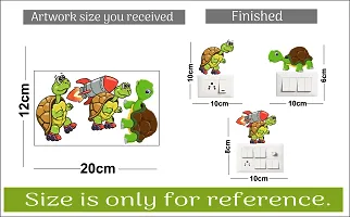 Switch Board Sticker - Decorative Funny Tortoise Wall Decorative - Switch Panel Stickers-thumb2