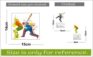 Switch Board Sticker - Decorative A Cricketer Wall Decorative - Switch Panel Stickers-thumb2