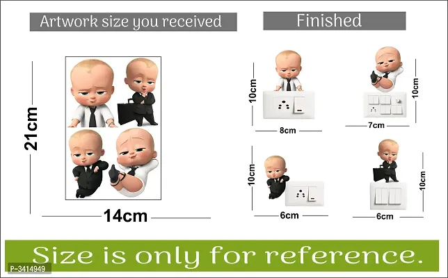 Switch Board Sticker - Decorative Cute Boss Baby Wall Decorative - Switch Panel Stickers-thumb3