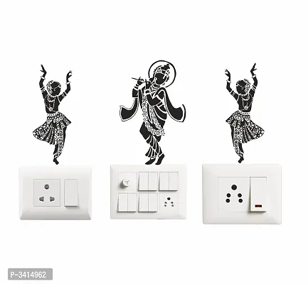 Switch Board Sticker - Decorative Lord Krishna Wall Decorative - Switch Panel Stickers