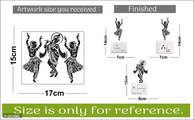 Switch Board Sticker - Decorative Lord Krishna Wall Decorative - Switch Panel Stickers-thumb3