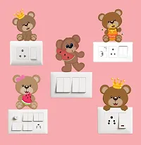 Switch Board Sticker - Decorative Cute Teddy Bear Wall Decorative - Switch Panel Stickers-thumb1