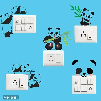 Cute Panda Switch Board Sticker-thumb2