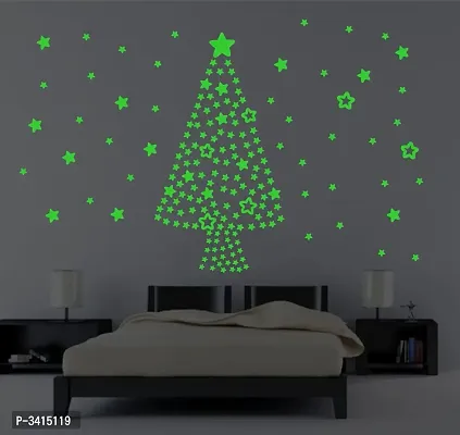 Chritsmas tree Night Glow - Radium Glow in The Dark - Night Glowing Wall Stickers