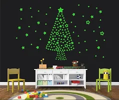 Chritsmas tree Night Glow - Radium Glow in The Dark - Night Glowing Wall Stickers-thumb1