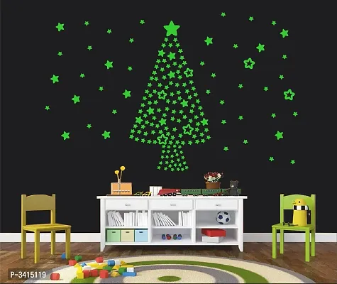 Chritsmas tree Night Glow - Radium Glow in The Dark - Night Glowing Wall Stickers-thumb2