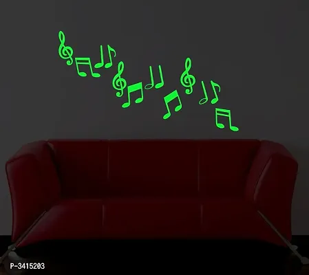 Music symbles Night Glow - Radium Glow in The Dark - Night Glowing Wall Stickers-thumb2