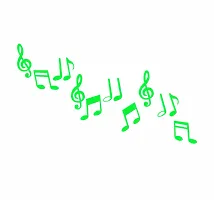 Music symbles Night Glow - Radium Glow in The Dark - Night Glowing Wall Stickers-thumb2