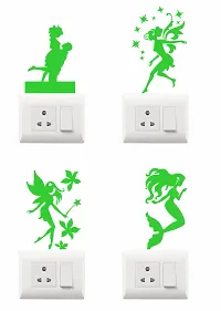 Night Glow Switch Board Sticker- Radium Glow in The Dark - Night Glowing Switch Penal Wall Sticker Set Of 4-thumb1