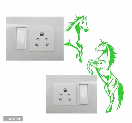 Night Glow Switch Board Sticker- Radium Glow in The Dark - Night Glowing Switch Penal Wall Sticker Set Of 2-thumb2