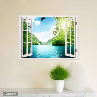 Wall Stickers for Bedroom Kitchen Home Decor Window Illusion (22X30Inches)-thumb3