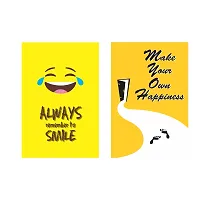 Smile and happiness quote  -  - Design| Set of 2 Posters | Unframed (45 Cm X 30 Cm)-thumb1