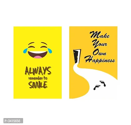 Smile and happiness quote  -  - Design| Set of 2 Posters | Unframed (45 Cm X 30 Cm)-thumb2