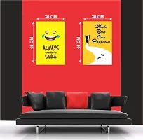 Smile and happiness quote  -  - Design| Set of 2 Posters | Unframed (45 Cm X 30 Cm)-thumb2