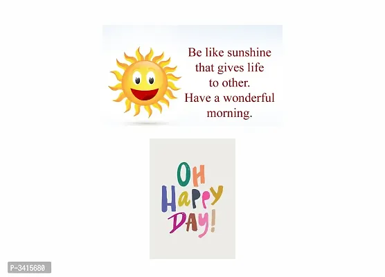 Happy day Quotes -  - Design| Set of 2 Posters | Unframed (45 Cm X 30 Cm)-thumb2