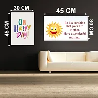 Happy day Quotes -  - Design| Set of 2 Posters | Unframed (45 Cm X 30 Cm)-thumb2