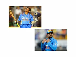 Virat Kohli  and  Sachine -  - Design| Set of 2 Posters | Unframed (30 Cm X 45 Cm)-thumb1