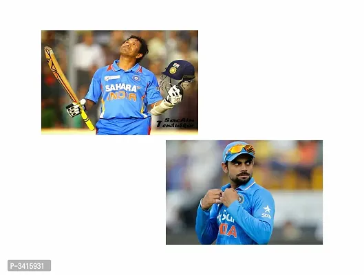 Virat Kohli  and  Sachine -  - Design| Set of 2 Posters | Unframed (30 Cm X 45 Cm)-thumb2