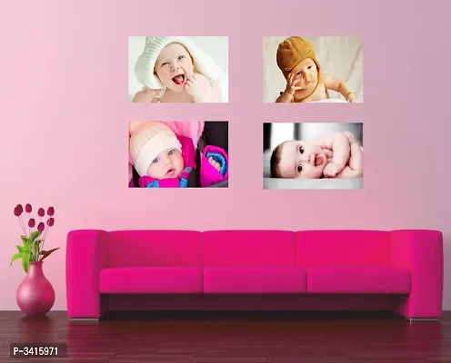 Cute New Born Babies -  Design|Set Of 4 Posters | Unframed (30 Cm X 45 Cm)