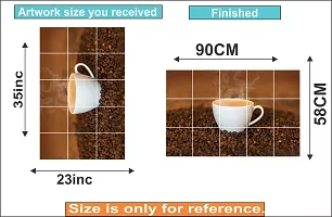 Waterproof Kitchen Cup of Tea Wallpaper/Wall Sticker Multicolour - Kitchen Wall Coverings Area ( 90Cm X 58Cm )-thumb3