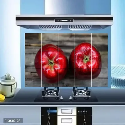 Waterproof Kitchen Apple design  Wallpaper/Wall Sticker Multicolour - Kitchen Wall Coverings Area ( 90Cm X 58Cm )-thumb0