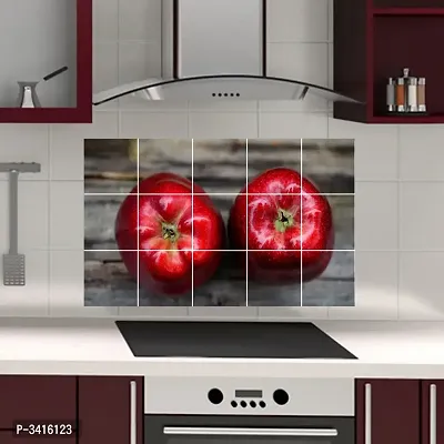 Waterproof Kitchen Apple design  Wallpaper/Wall Sticker Multicolour - Kitchen Wall Coverings Area ( 90Cm X 58Cm )-thumb2