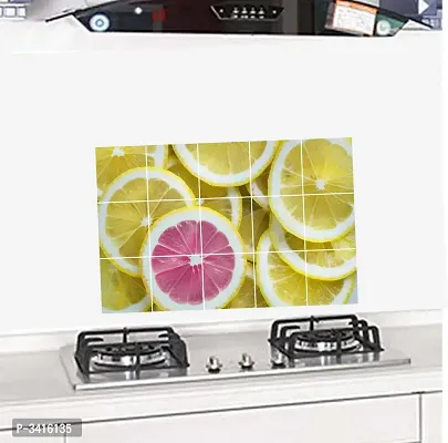 Waterproof Kitchen Orange Slices Wallpaper/Wall Sticker Multicolour - Kitchen Wall Coverings Area ( 90Cm X 58Cm )-thumb2