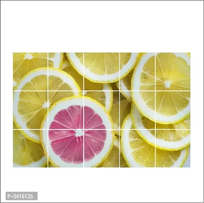 Waterproof Kitchen Orange Slices Wallpaper/Wall Sticker Multicolour - Kitchen Wall Coverings Area ( 90Cm X 58Cm )-thumb3