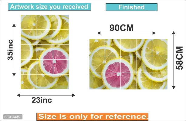 Waterproof Kitchen Orange Slices Wallpaper/Wall Sticker Multicolour - Kitchen Wall Coverings Area ( 90Cm X 58Cm )-thumb4