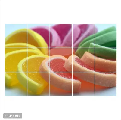 Waterproof Kitchen Fruit Slices Wallpaper/Wall Sticker Multicolour - Kitchen Wall Coverings Area ( 90Cm X 58Cm )-thumb3