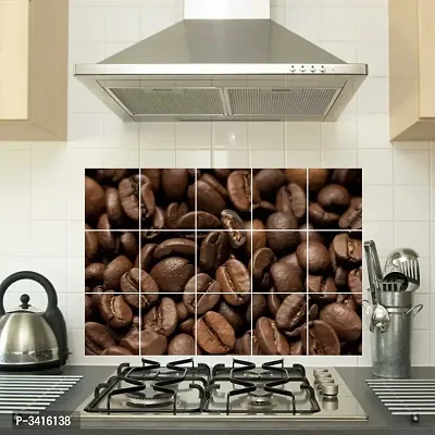 Waterproof Kitchen Mandailing coffee Wallpaper/Wall Sticker Multicolour - Kitchen Wall Coverings Area ( 90Cm X 58Cm )-thumb0