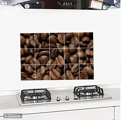 Waterproof Kitchen Mandailing coffee Wallpaper/Wall Sticker Multicolour - Kitchen Wall Coverings Area ( 90Cm X 58Cm )-thumb2