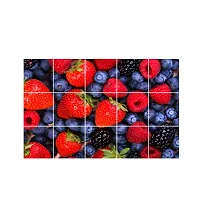 Waterproof Kitchen Strawberry and Berries Wallpaper/Wall Sticker Multicolour - Kitchen Wall Coverings Area ( 59Cm X 91Cm )-thumb2